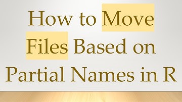 How to Move Files Based on Partial Names in R