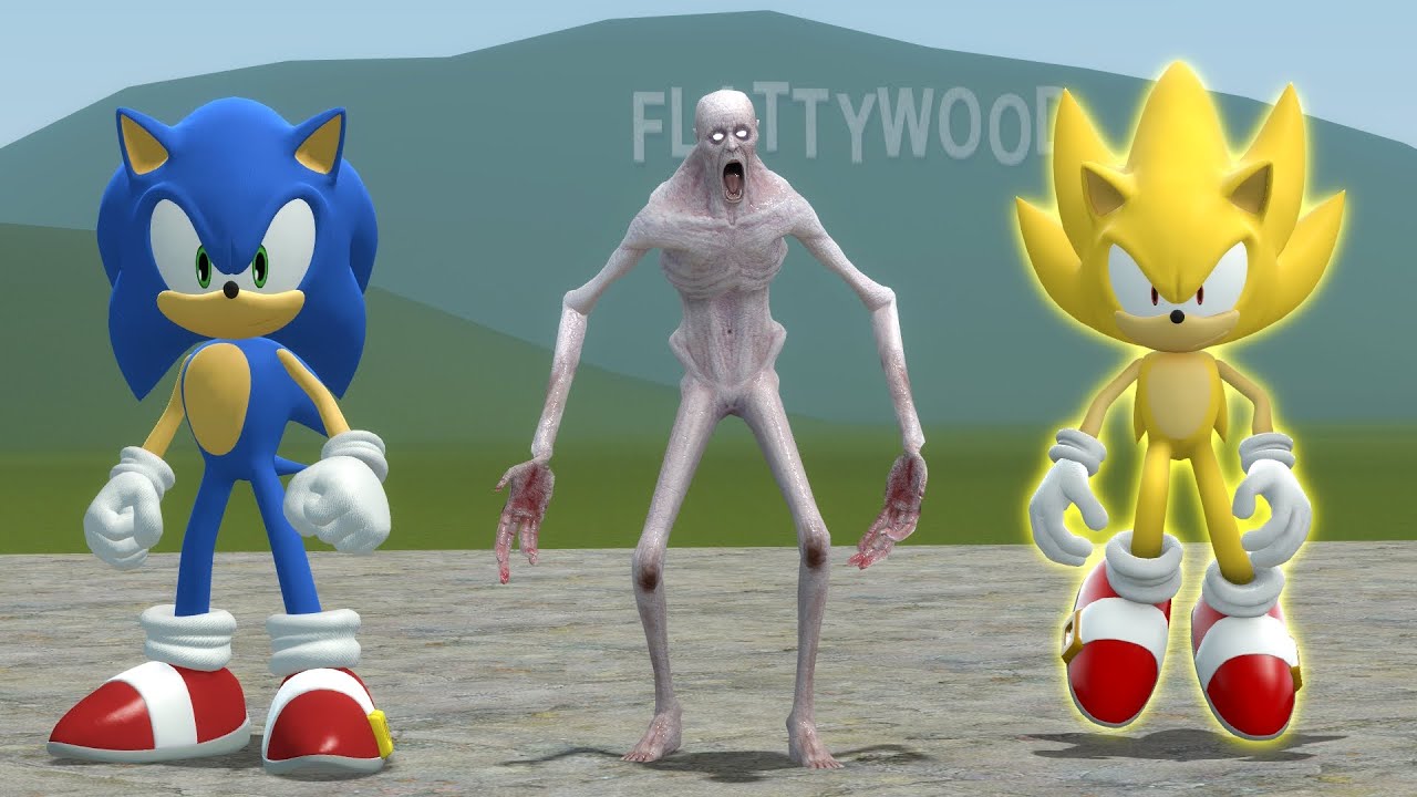 SONIC VS SCP-096 VS SUPER SONIC in Garry's Mod!