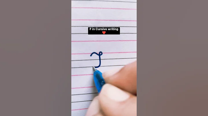❤️F in Cursive writing... #handwriting #tranding #shortsfeed #viralshorts #beautiful #F #calligraphy