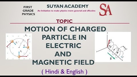Lecture - 79 TOPIC - MOTION OF CHARGED PARTICLE IN ELECTRIC AND MAGNETIC FIELD