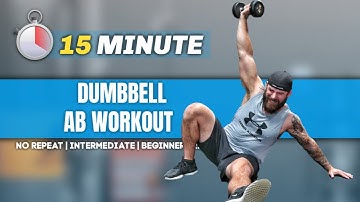 15 Minute Dumbbell Ab Workout | No Repeat | Follow Along