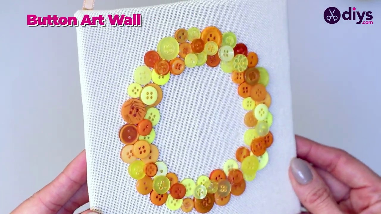 DIY Button Art Wall Hanging