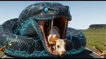 Brave Heroes Save Hyperactive Mother Cow from Giant Python’s Terrifying Attack 🐍