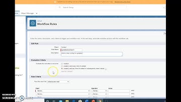 "How to Create a Workflow" - Salesforce Class Video - MARK 422