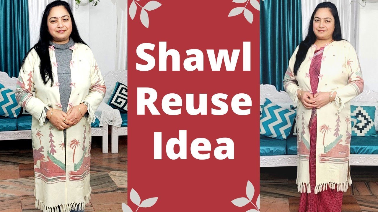 How to Reuse Shawl/Dupatta|How to make jacket l Shawl reuse|Shrug from shawl|cardigan|Diy shrug|ashi