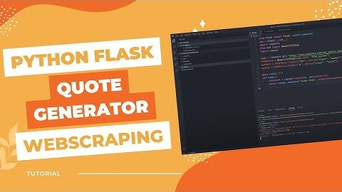 Webscraping with Python - Quote Generator!