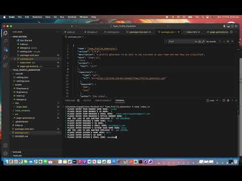 Object-Oriented Programming: Team Profile Generator