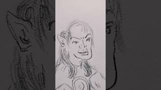 Elf king drawing inspired by hobbit and lordoftherings animated and live action movies