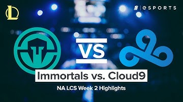 HIGHLIGHTS: Immortals vs. Cloud9 (2017 NA LCS Spring)