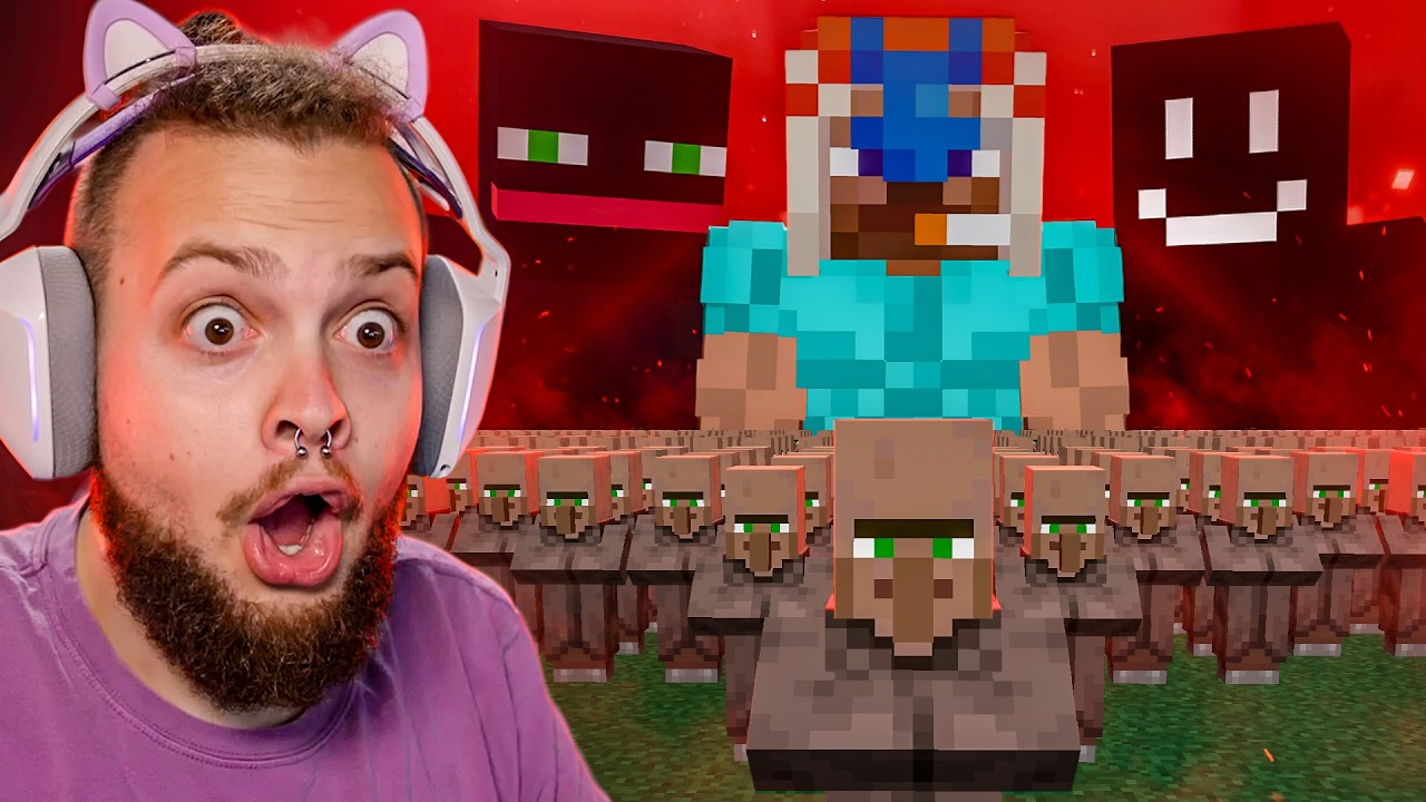 Which Minecraft Youtuber Is the Strongest?! (1,000,000 Villagers Vs YOUTUBERS FULL REACTION)