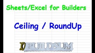 Famous Sheets / Excel for Builders, Ceiling / RoundUp Profile