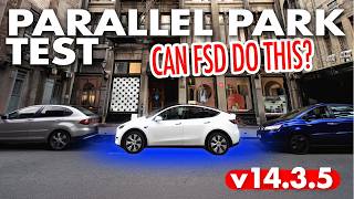 Tesla FSD v14.3.5 Parallel Park Test: Downtown Street Chaos in 4K