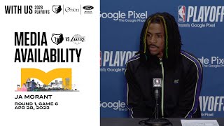 Ja Morant Postgame Press Conference | Memphis Grizzlies vs. Lakers Game 6