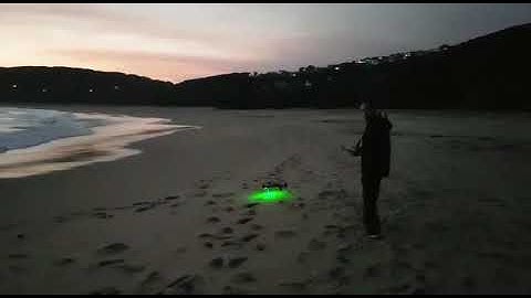 Swellpro Splash drone 3+ test flight at sunset Putty Beach