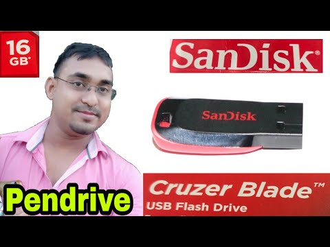 Sandisk Cruzer Blade USB 2.0 Flash Drive, 16 GB Pen drive, Unboxing, Review, Best Pen drive,In Hindi