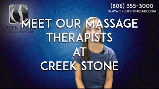 Massage Amarillo Creek Stone Meet Therapist