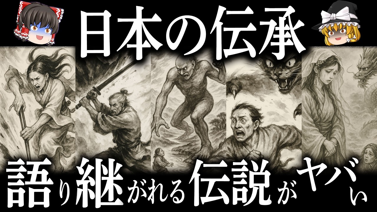 【ゆっくり解説】日本各地に残る伝承が面白すぎる!嘘か真か九つのお話を紹介します【神話 伝承 伝説 日本昔バナシ】 - YouTube