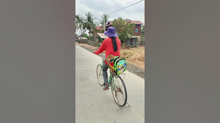 Amazing SokYaa Back From School With Mom By Bicycle #shorts