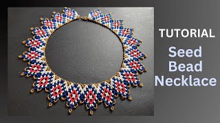 DIY seed bead necklace, beading tutorial