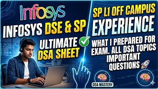 Infosys DSE &amp; SP Ultimate DSA Roadmap 2026 | My Preparation Strategy + Real DSA | SP L1 Experience