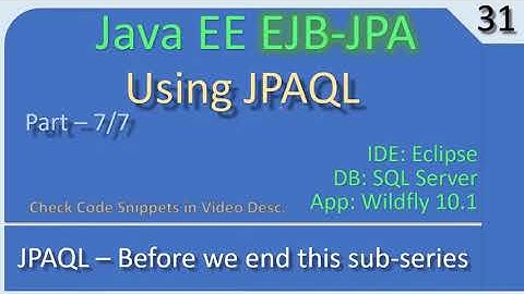 Entity JPA Query | Part 7 - Select Column(s) | JavaEE EJB JPA Tutorials #31