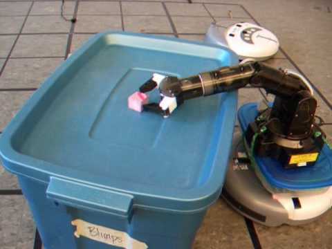 Robot Arm on Roomba Collecting Garbage (CSC 460, S...