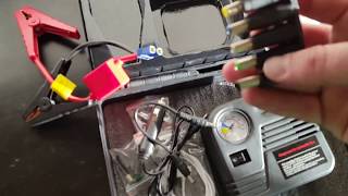 Nuvending.com Nucharger PJ16 multi function jump starter 5 in 1 kit unboxing
