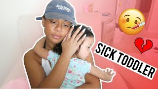 A REAL DAY IN THE LIFE OF A SINGLE MOM OF 2 | Sick Toddler Routine Vlog