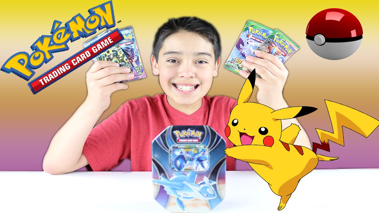 hoopa ex 36/98 Pokemon Trading Card Game Latios EX 4 TCG Booster Pack Huge Tin Review