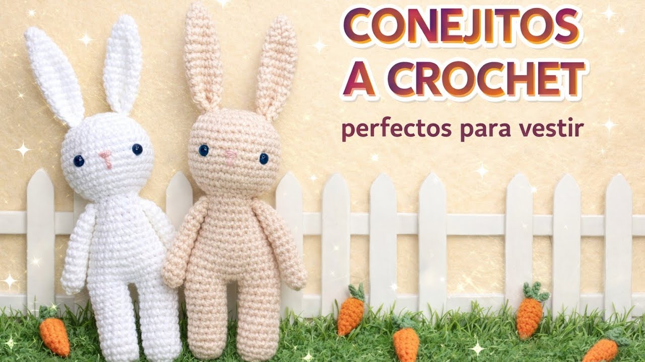 CONEJITOS a CROCHET 🧶 🐰 TUTORIAL paso a paso 💖✨ CONEJITOS de PASCUA PERSONALIZABLES 😊🧶