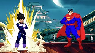 VEGETA vs SUPERMAN - Best INTENSE INSANE EPIC FIGHT!