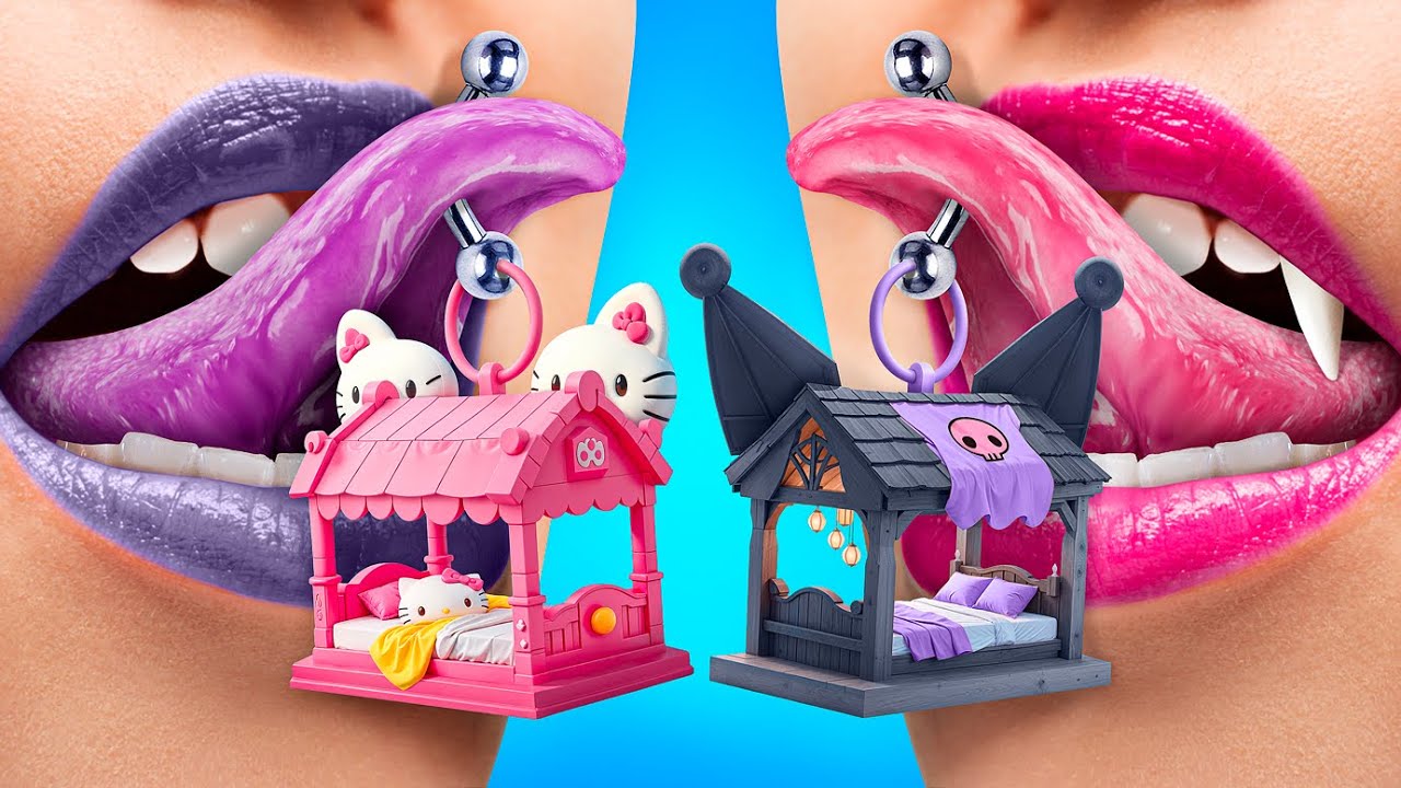 キティちゃん＆クロミがオシャレな二段ベッド作り！