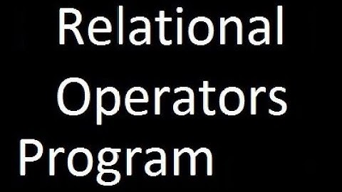 Relational Operator Program in C (HINDI) by Saurabh Bhargava
