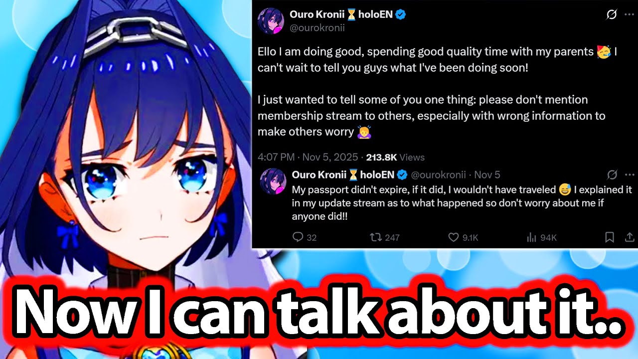 Kronii Addresses What Happened During her Vacation 【Hololive EN】