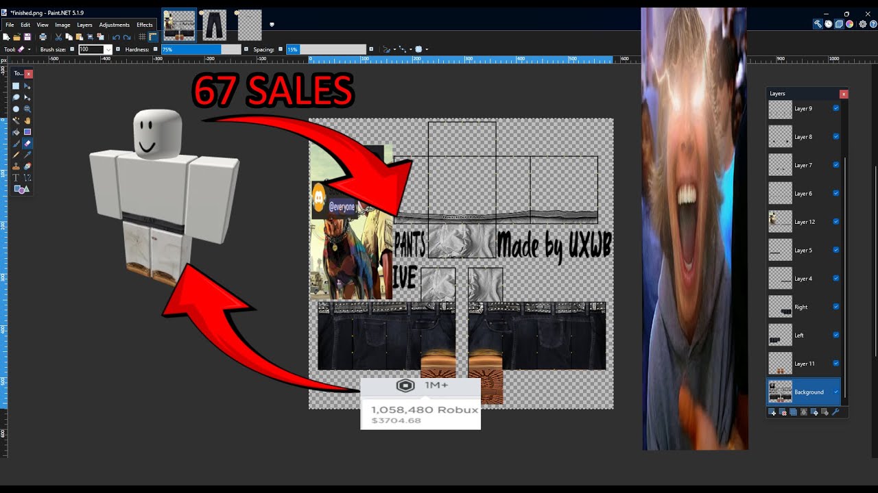 SIMPLE PHOTOBASH JEANS ROBLOX TUTORIAL - PAINT.NET (EASY) 💯