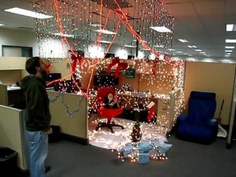 Mimosa office cubicle prank Merry Christmas  YouTube