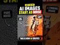 Day18/30: AI Images Start as Random Noise 💥 #30daysai #ai #coding #generativeai #easydsa #techshort
