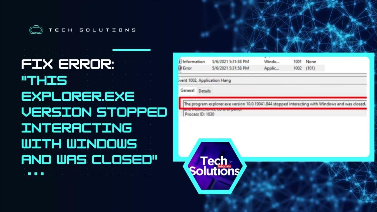 FIX: Explorer.exe Stopped Interacting with Windows - YouTube