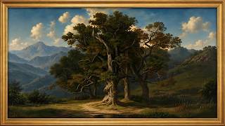 Mountain Ancient Oak Trees | Classic Landscape Oil Painting | Nature Inspired Frame TV Art 4K screenshot 3