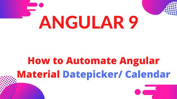 Protractor | How to automate datepicker in angular using protractor