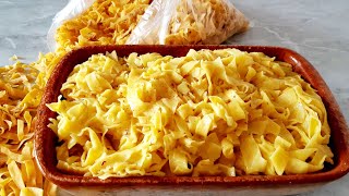 CIJELI POSTUPAK RAZVIJANJA REZANJA SUSENJA I NAPRAVLJEN DOMACI BOSANSKI OMAC  - HOMEMADE PASTA