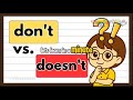 DON’T vs. DOESN’T | Quick Grammar Tip👌 #englishlearning #englishgrammar #education #learnenglish #yt
