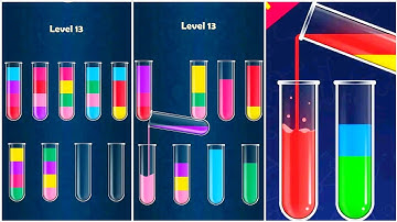 Color Sort Puzzle Gameplay 4, Android Games ios Walkthrough Simulator Think Brain