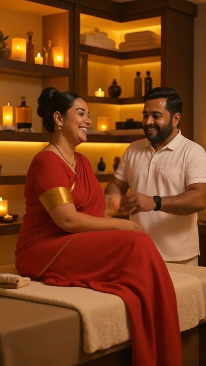 ✨ Relaxing Spa Therapy | Plus-Size Woman Saree Massage Scene ✨ #dubailfe #dubaiinfluencer #wedding