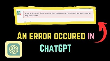Fix  An error occured  in ChatGPT [English]
