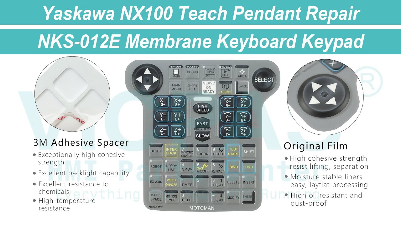 Yaskawa MOTOMAN NX100 programming pendant NKS-012E Switch Membrane