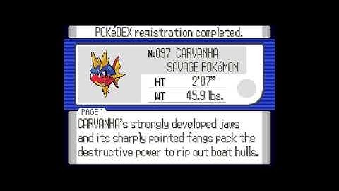 How to get Carvanha in Pokemon Ruby