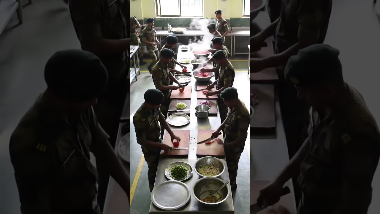 "Indian Army Soldiers Cooking in Army Kitchen 🍛🇮🇳 | Discipline Meets Taste!"