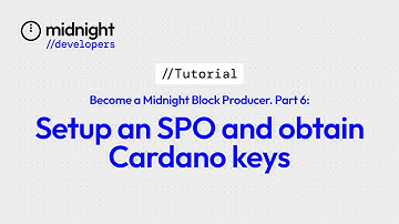 Setup an SPO and Obtain Cardano Keys: Part 6