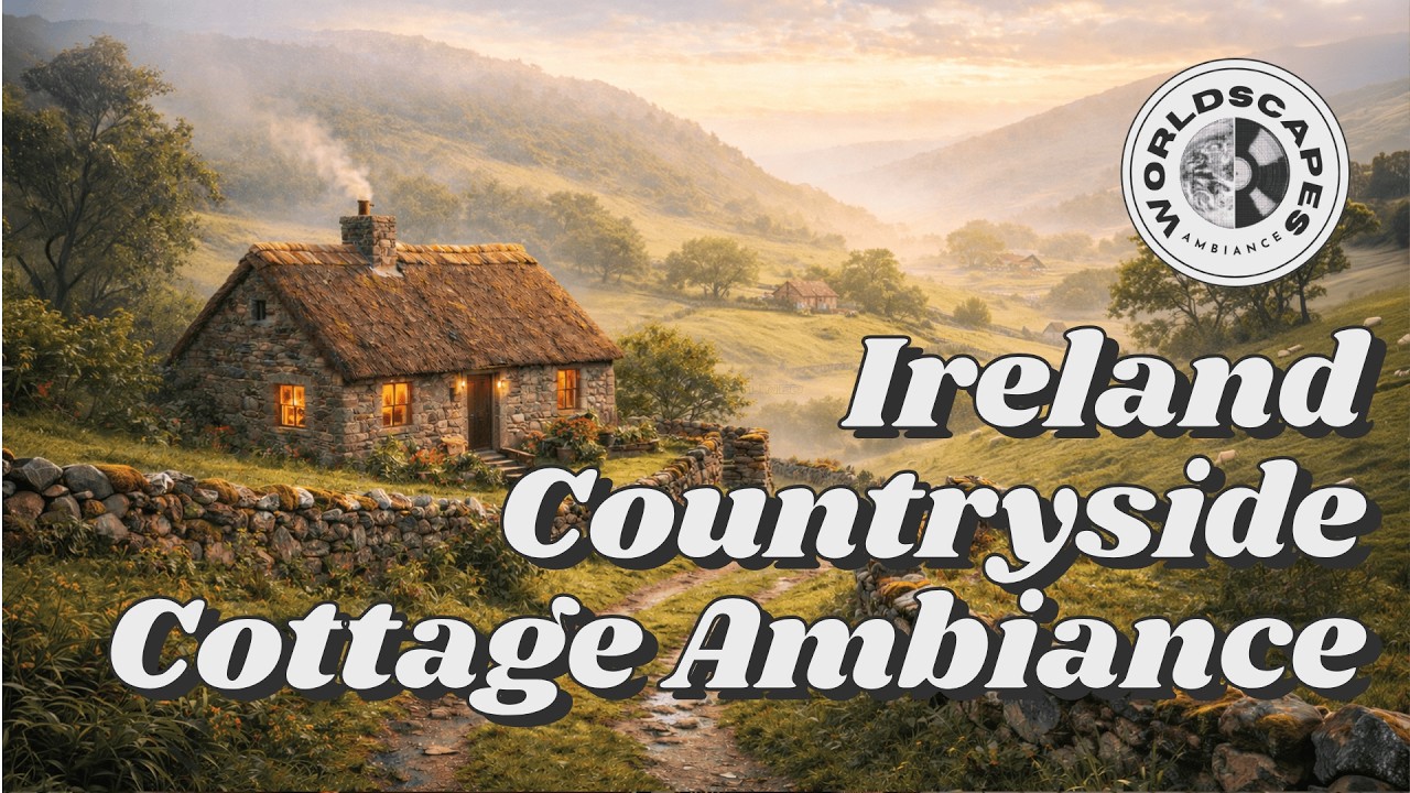 Irish Countryside Ambience | Traditional Celtic Folk Music | Misty Morning Cottage